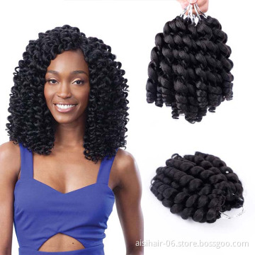 Aisi Beauty Manufacturer Multi Color Jumpy Wand Curly Crochet Braids Hair Extension Jamaican Bounce Synthetic Braiding Hair